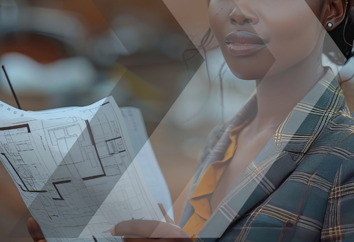 Engineer reviewing construction plans