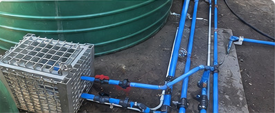 Water tank and reticulation system